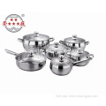 12 Pieces stainless steel kitchen cookware sets